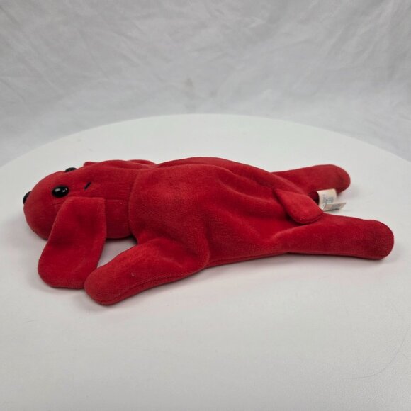 Red Laying Dog Bean Bag Filled 10" - Picture 2 of 7